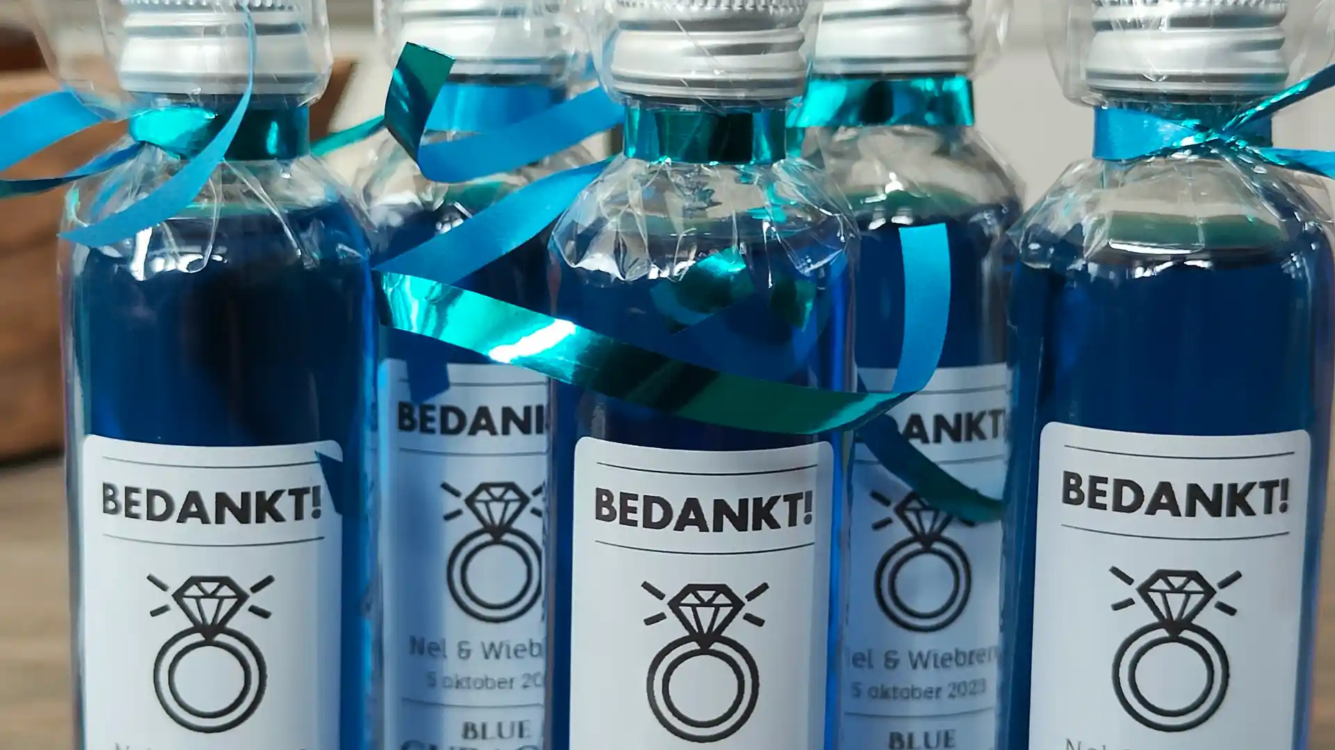 Unieke flessen in de winkel