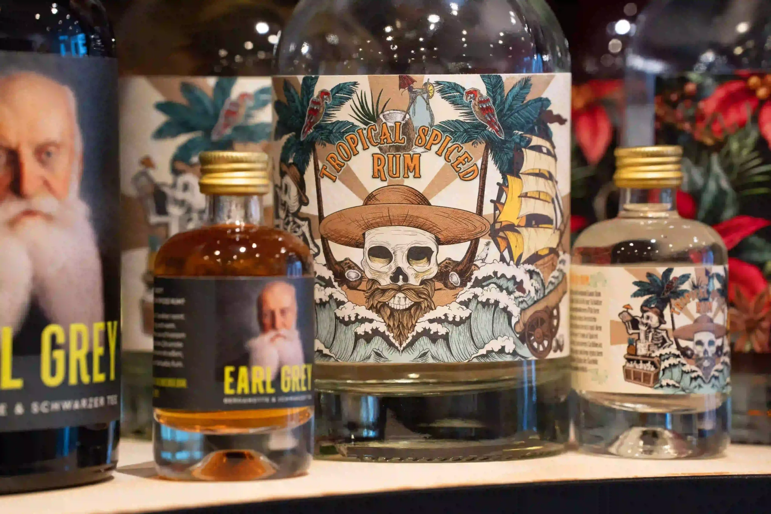 Assortiment gin, rum, whisky en andere spirits